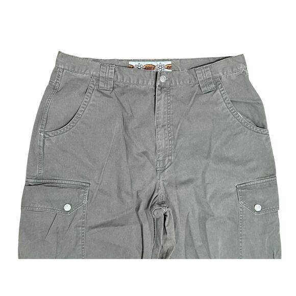 VINTAGE Zonz Canvas Pants Men 38 Wide Green Baggy Skateboarding Skater Y2K 90s - Picture 2 of 10